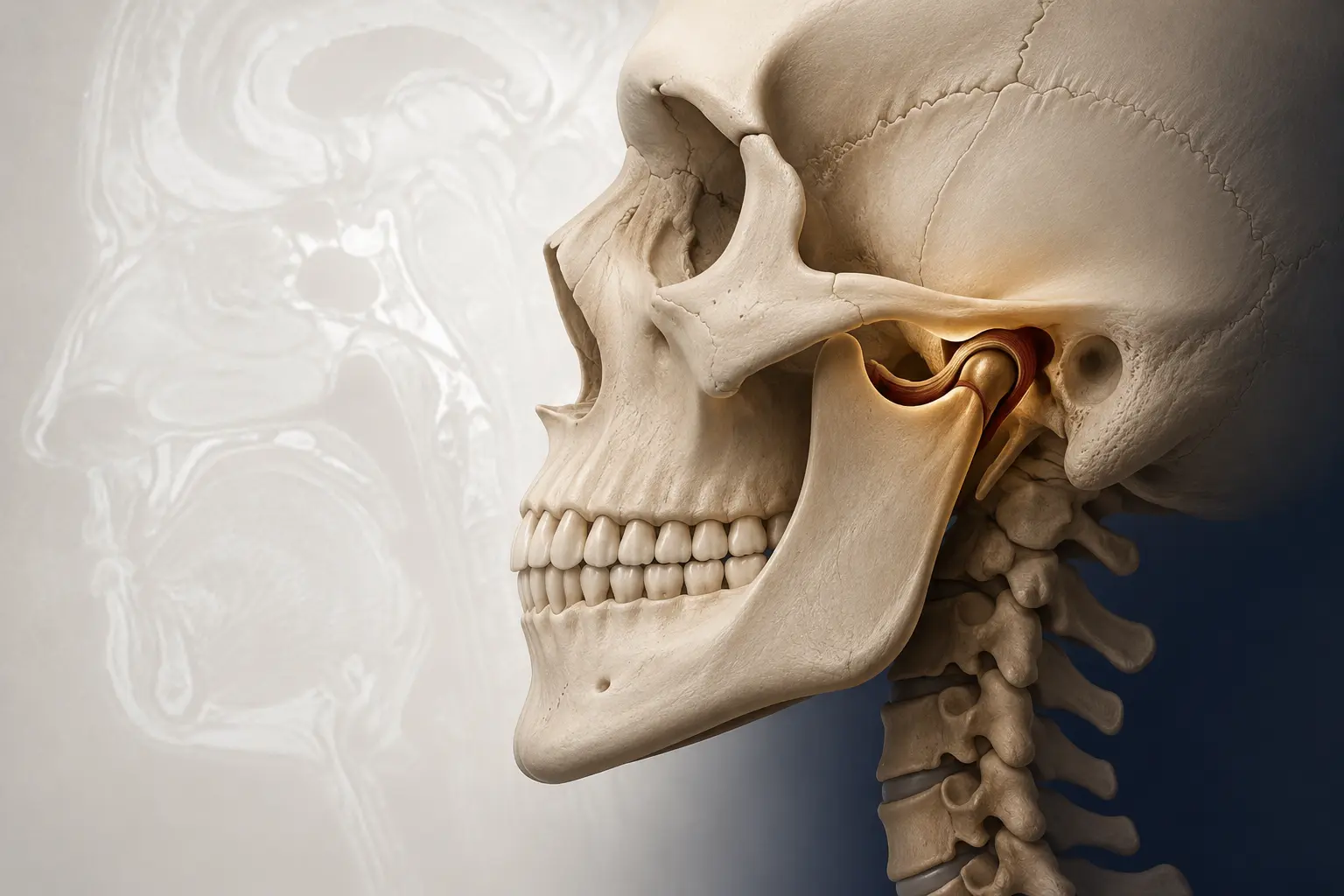 Visualizzazione anatomica dell’articolazione temporo-mandibolare
